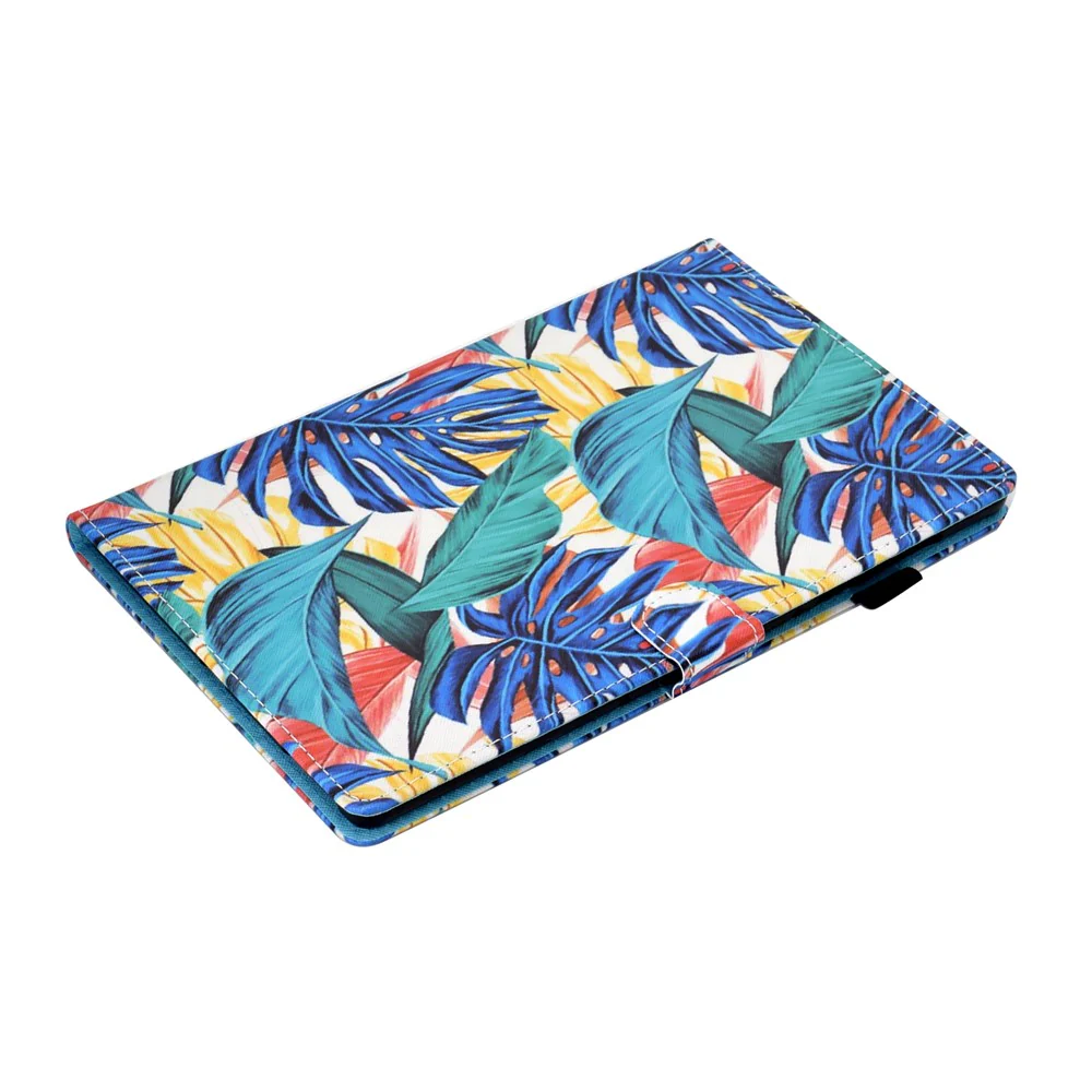 For Lenovo Tab M9 TB-310FU PU Leather Tablet Case A2 Pattern Printing Stand Card Slot Cover - Leaves - Image 6