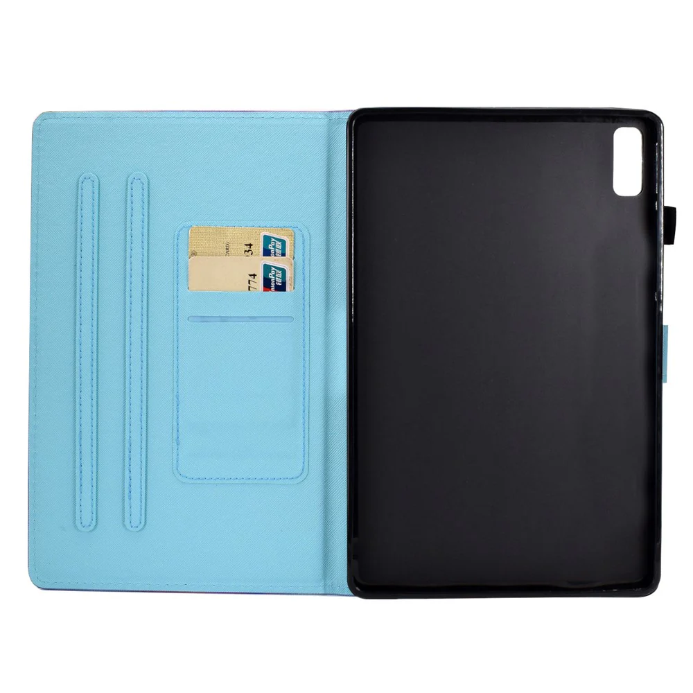 For Lenovo Tab M9 TB-310FU PU Leather Tablet Case A2 Pattern Printing Stand Card Slot Cover - Police Box - Image 4