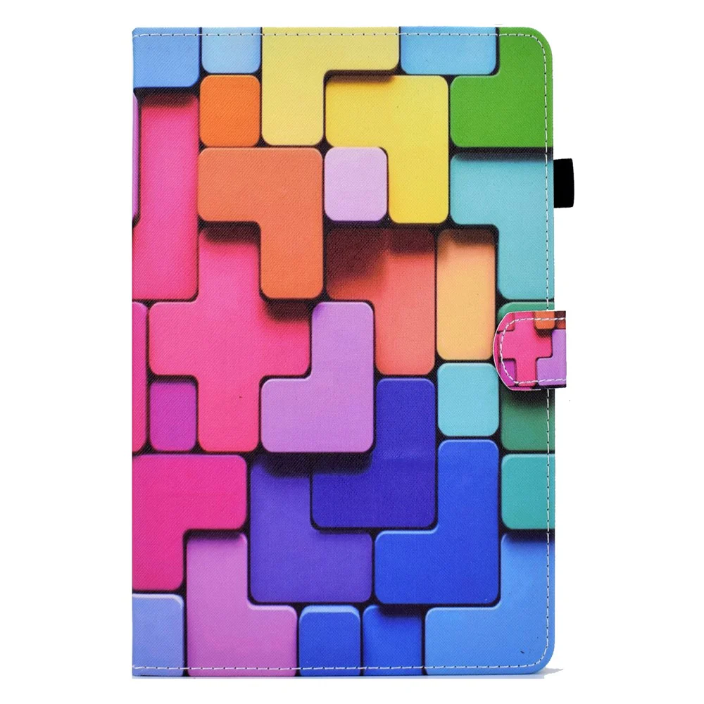 For Lenovo Tab M9 TB-310FU PU Leather Tablet Case A2 Pattern Printing Stand Card Slot Cover - Square - Image 2