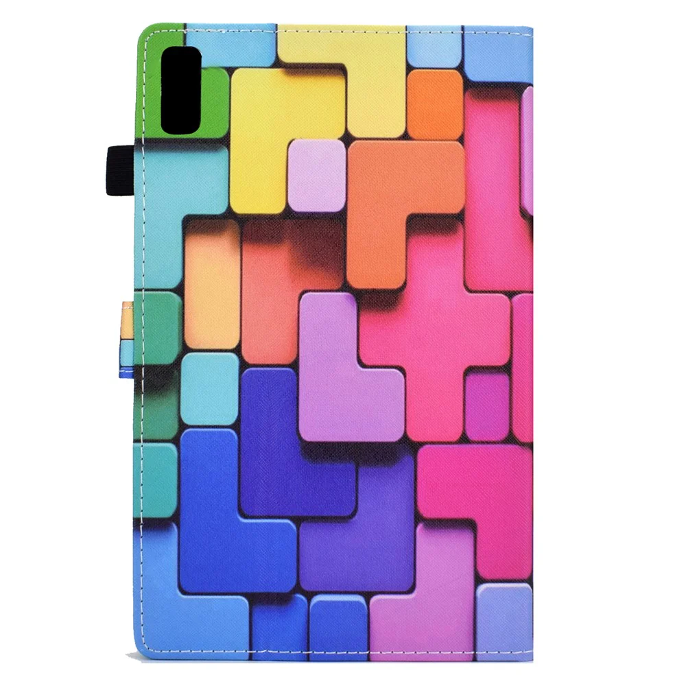 For Lenovo Tab M9 TB-310FU PU Leather Tablet Case A2 Pattern Printing Stand Card Slot Cover - Square - Image 3