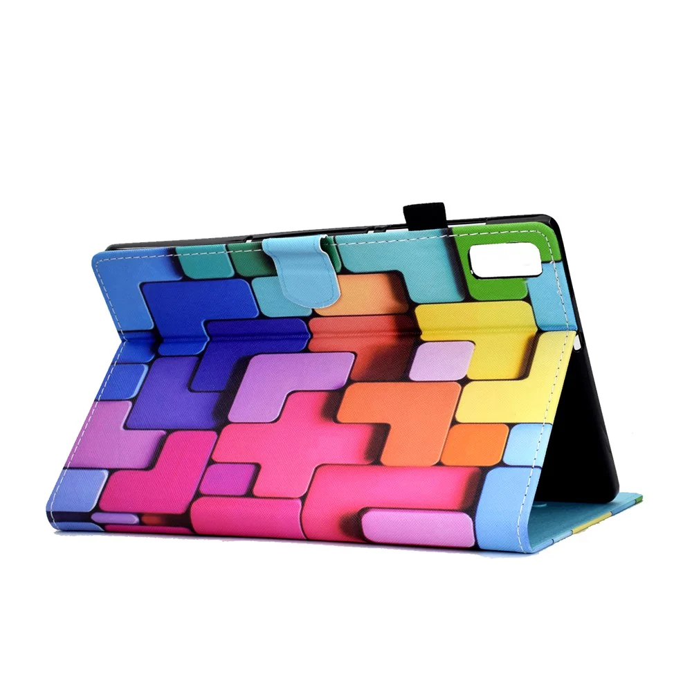 For Lenovo Tab M9 TB-310FU PU Leather Tablet Case A2 Pattern Printing Stand Card Slot Cover - Square - Image 5
