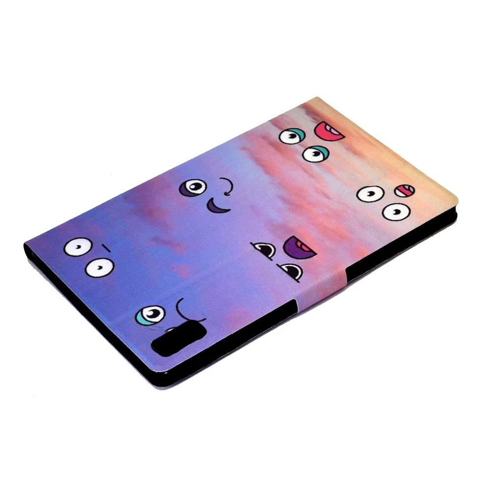 For Lenovo Tab M9 TB-310FU PU Leather Tablet Case A4 Pattern Printing Stand Card Holder Cover - Facial Expression - Image 7