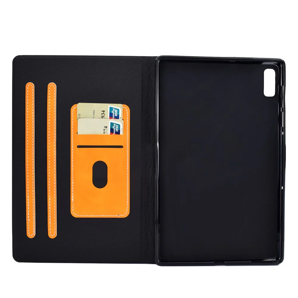 For Lenovo Tab M9 TB-310FU PU Leather Tablet Case A7 Cowhide Texture Protective Cover with Card Holder - Khaki - Image 4