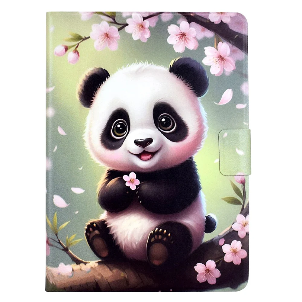 For Lenovo Tab M9 TB-310FU Stand Case Pattern Printing Tablet Leather Cover with Auto Wake / Sleep - Sakura Panda - Image 8