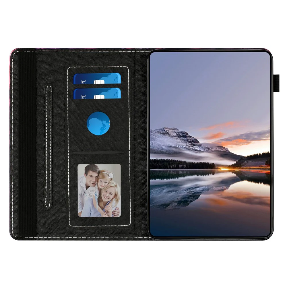 For Lenovo Tab M9 TB-310FU Tablet Case Litchi Texture Pattern Printing Leather Cover Auto Sleep / Wake with Card Holder - Two Cats - Image 2