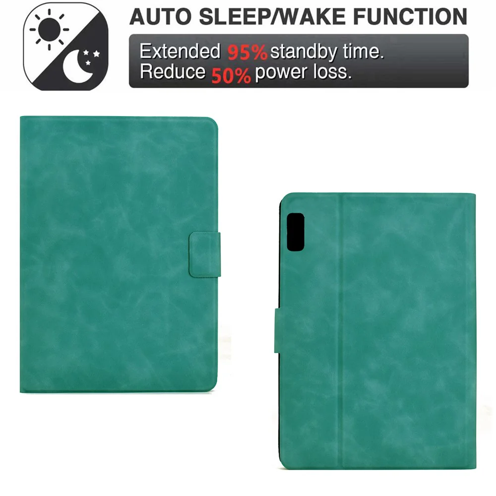 For Lenovo Tab P11 Gen 2 Case PU Leather Tablet Cover with Card Slots - Baby Blue - Image 4