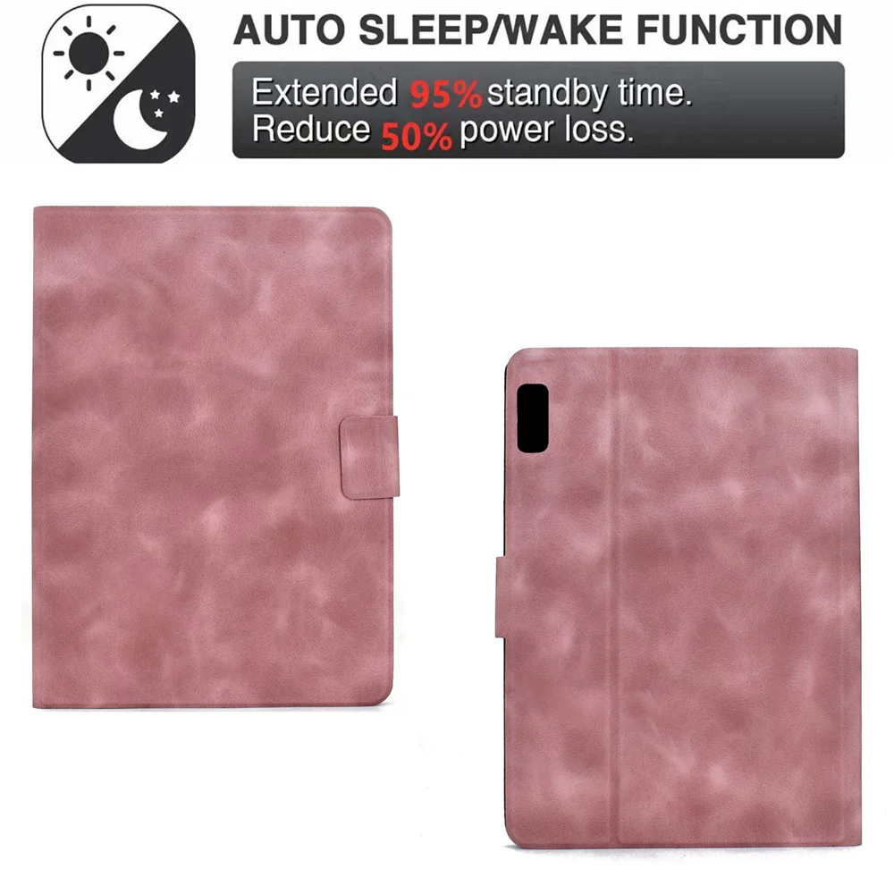 For Lenovo Tab P11 Gen 2 Case PU Leather Tablet Cover with Card Slots - Pink - Image 4