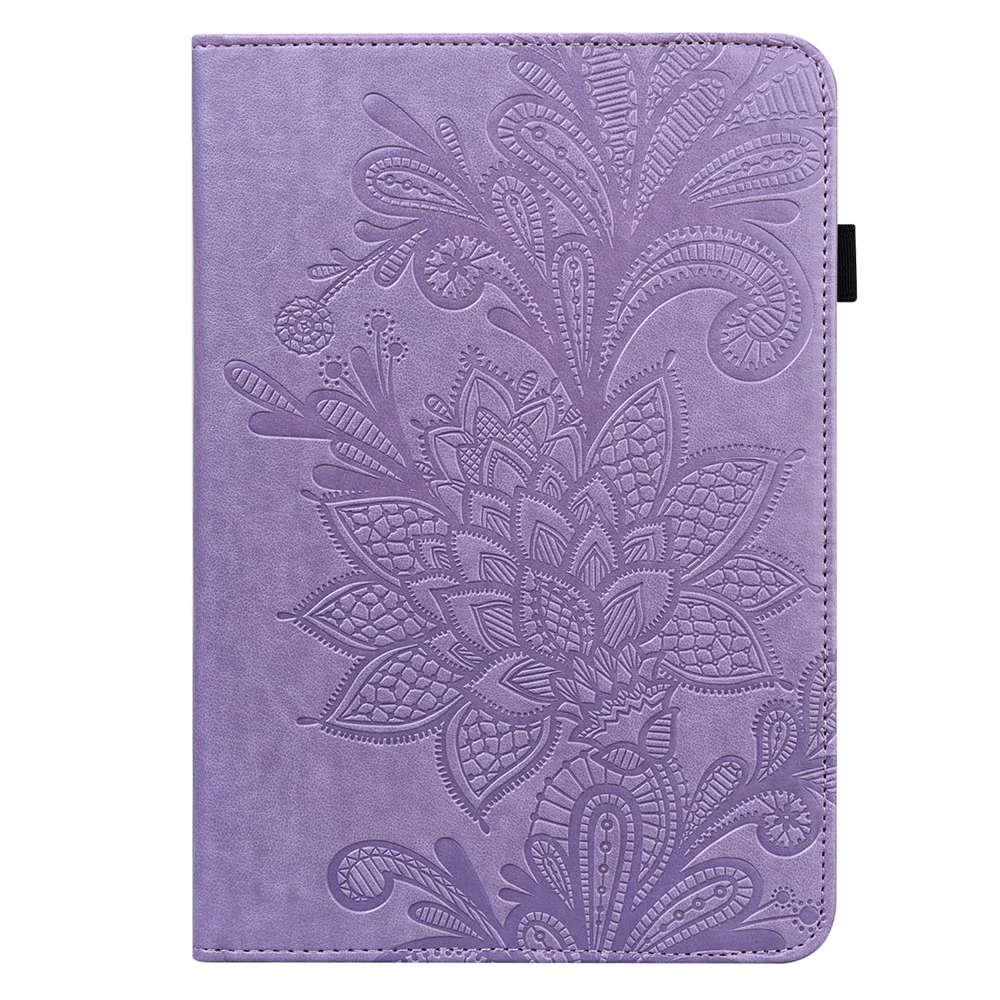 For Lenovo Tab P11 Gen 2 Flower Imprinting Drop-proof Tablet Cover PU Leather Wallet Case with Stand - Purple - Image 2