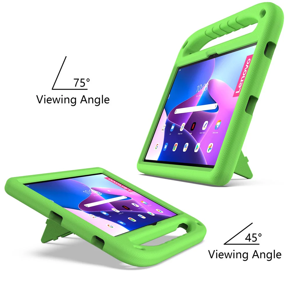 For Lenovo Tab P11 Gen 2 Hand Grip EVA Tablet Case Kickstand Shockproof Tablet Cover - Green - Image 2