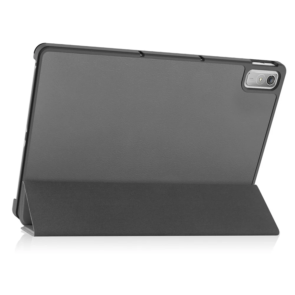 For Lenovo Tab P11 Gen 2 PU Leather Tri-fold Stand Tablet Shockproof Case Auto Wake / Sleep Full Protection Cover - Grey - Image 6