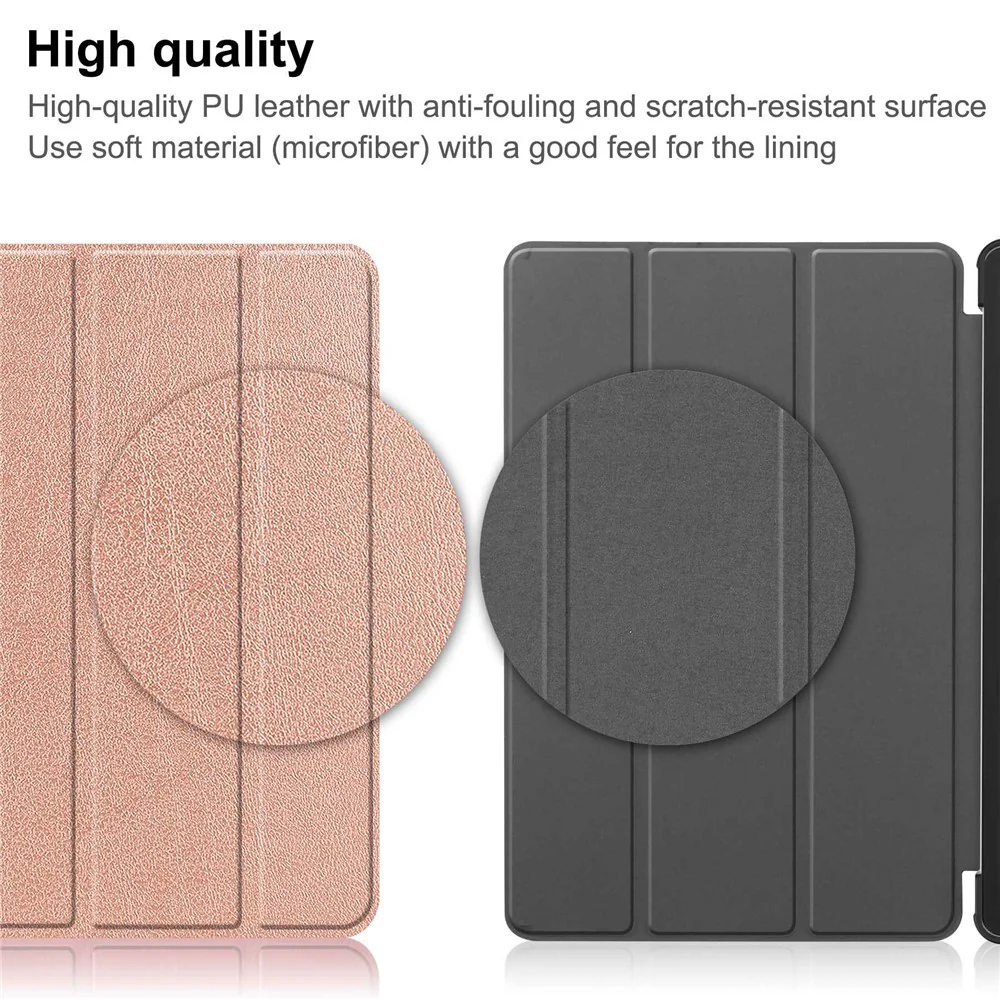 For Lenovo Tab P11 Gen 2 PU Leather Tri-fold Stand Tablet Shockproof Case Auto Wake / Sleep Full Protection Cover - Rose Gold - Image 8