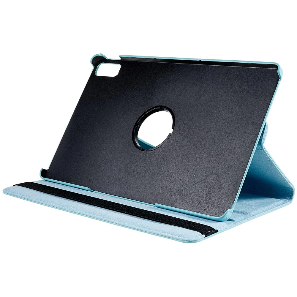 For Lenovo Tab P11 Gen 2 Rotary Tablet Case Stand PU Leather Drop-Proof Tablet Cover with Elastic Band - Baby Blue - Image 6
