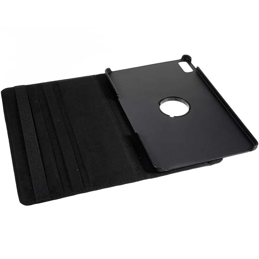 For Lenovo Tab P11 Gen 2 Rotary Tablet Case Stand PU Leather Drop-Proof Tablet Cover with Elastic Band - Black - Image 5