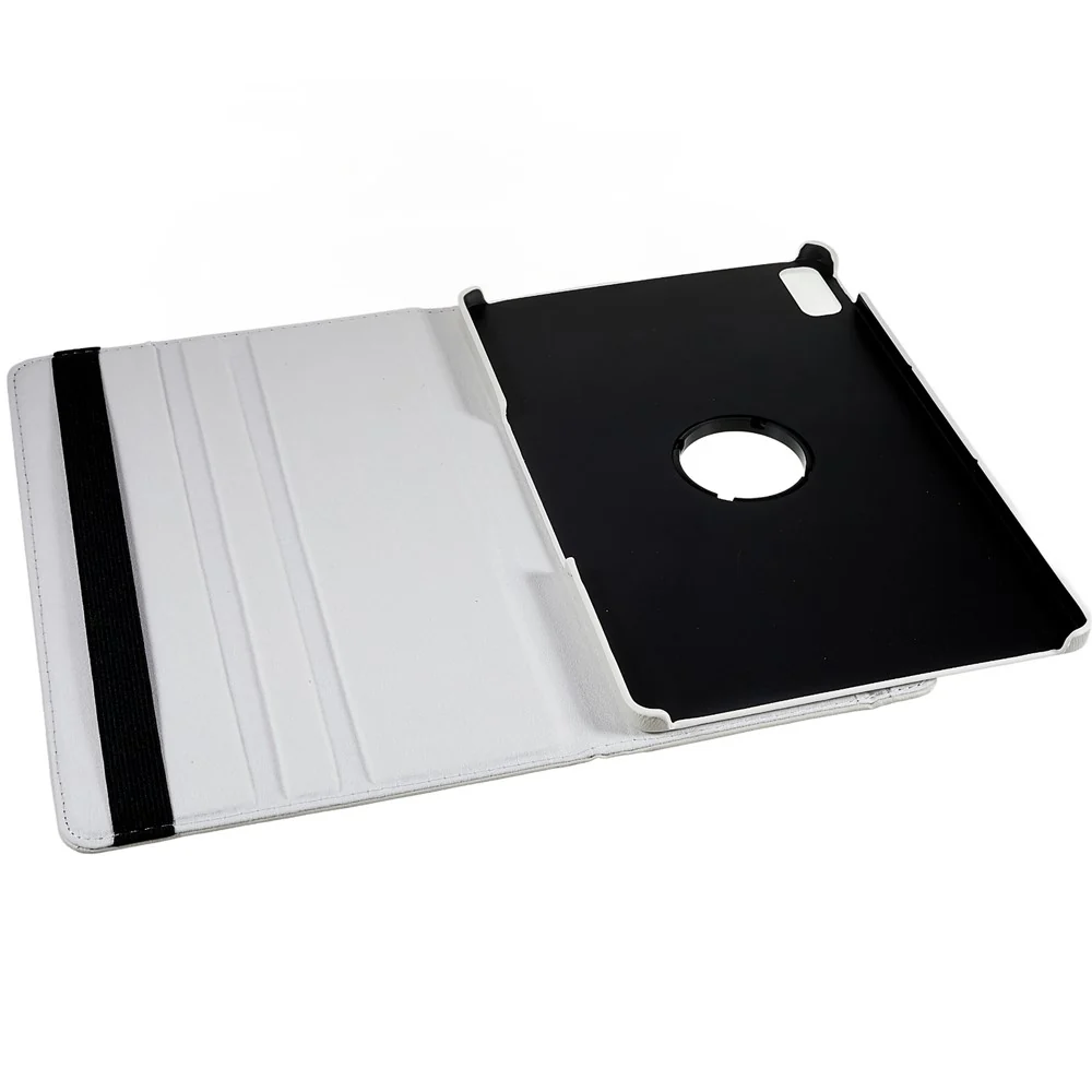 For Lenovo Tab P11 Gen 2 Rotary Tablet Case Stand PU Leather Drop-Proof Tablet Cover with Elastic Band - White - Image 5
