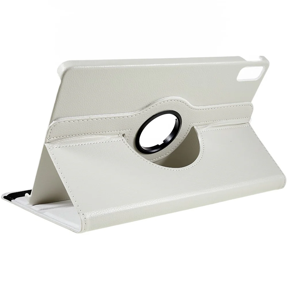 For Lenovo Tab P11 Gen 2 Rotary Tablet Case Stand PU Leather Drop-Proof Tablet Cover with Elastic Band - White - Image 7
