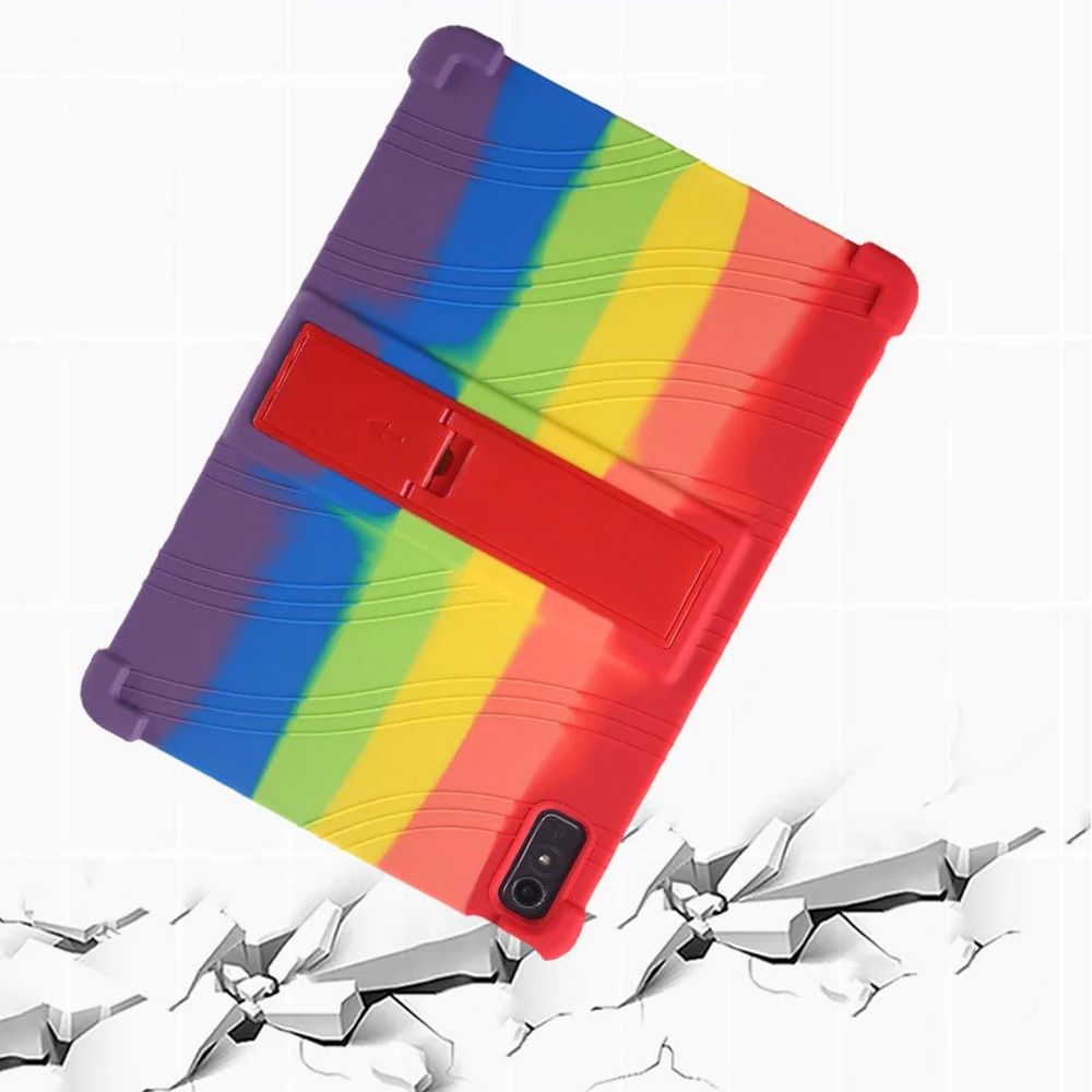 For Lenovo Tab P11 Gen 2 / Tab P11 2022 TB-350 Kickstand Tablet Case Soft Silicone Reinforced Four Corner Shockproof Cover - Black - Image 7