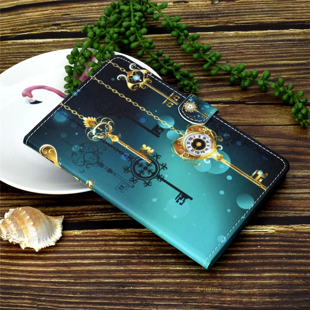 For Lenovo Tab P11 Gen 2 TB-350 A1 Pattern Printing Flip Cover PU Leather Stand Card Holder Tablet Case - Antique Clock - Image 8