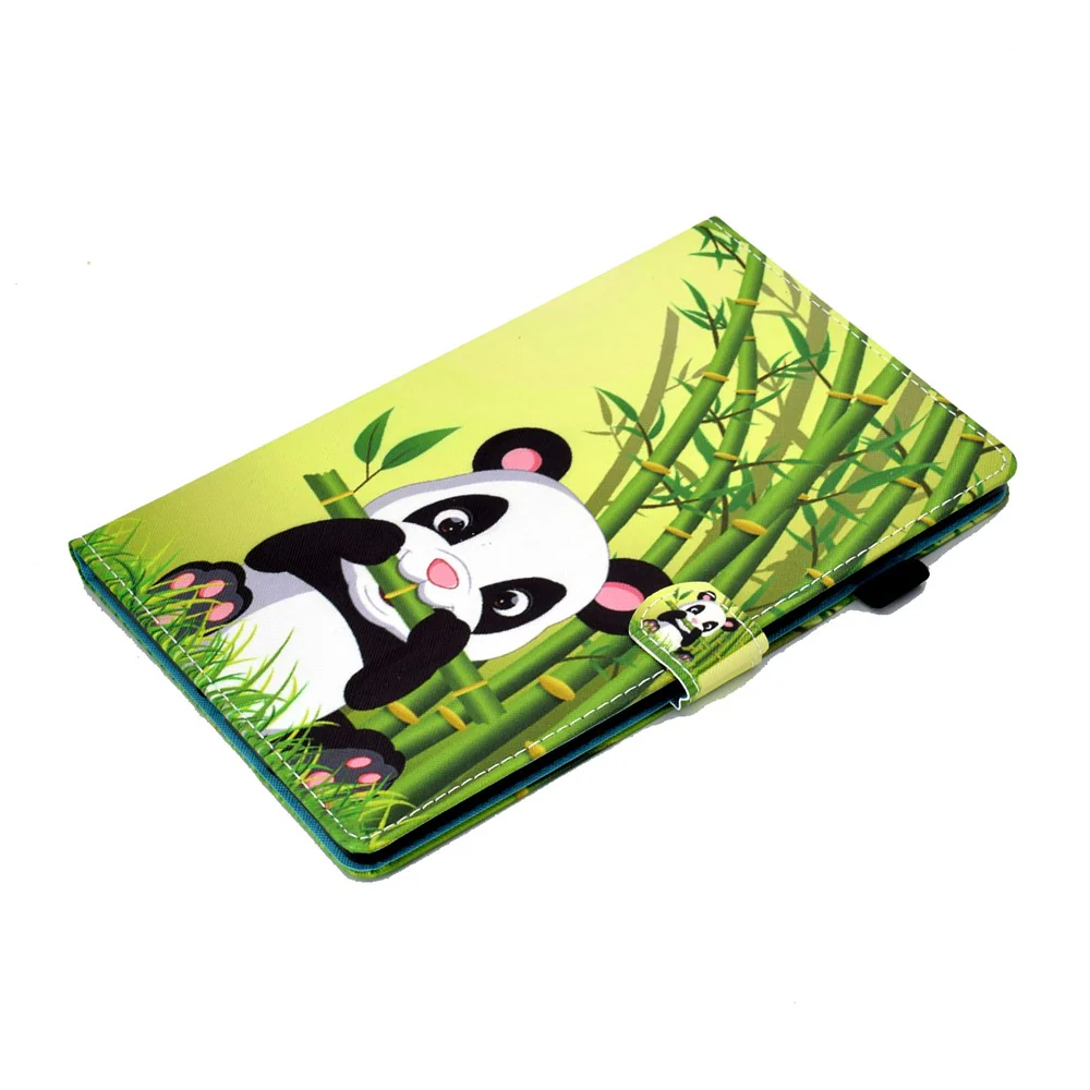 For Lenovo Tab P11 Gen 2 TB-350 A1 Pattern Printing Flip Cover PU Leather Stand Card Holder Tablet Case - Panda and Bamboo - Image 6