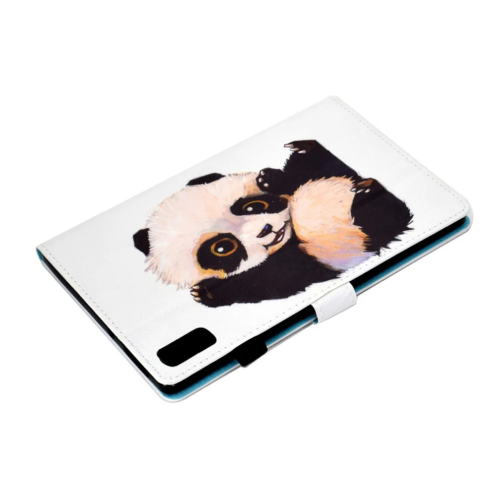 For Lenovo Tab P11 Gen 2 TB-350 A1 Pattern Printing Flip Cover PU Leather Stand Card Holder Tablet Case - Panda Waving - Image 7