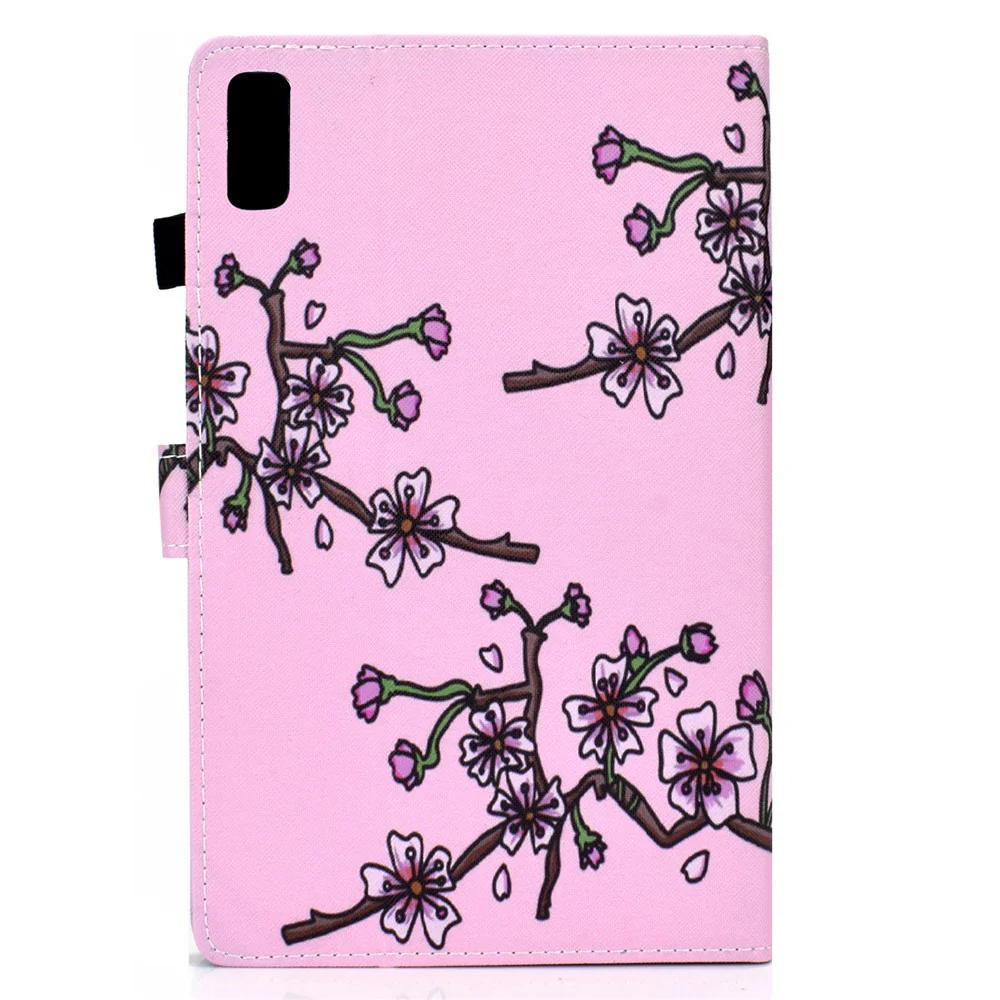 For Lenovo Tab P11 Gen 2 TB-350 A1 Pattern Printing Flip Cover PU Leather Stand Card Holder Tablet Case - Pink Plum Blossom - Image 3