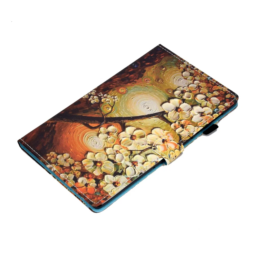 For Lenovo Tab P11 Gen 2 TB-350 A1 Pattern Printing Flip Cover PU Leather Stand Card Holder Tablet Case - Plum Blossom - Image 6