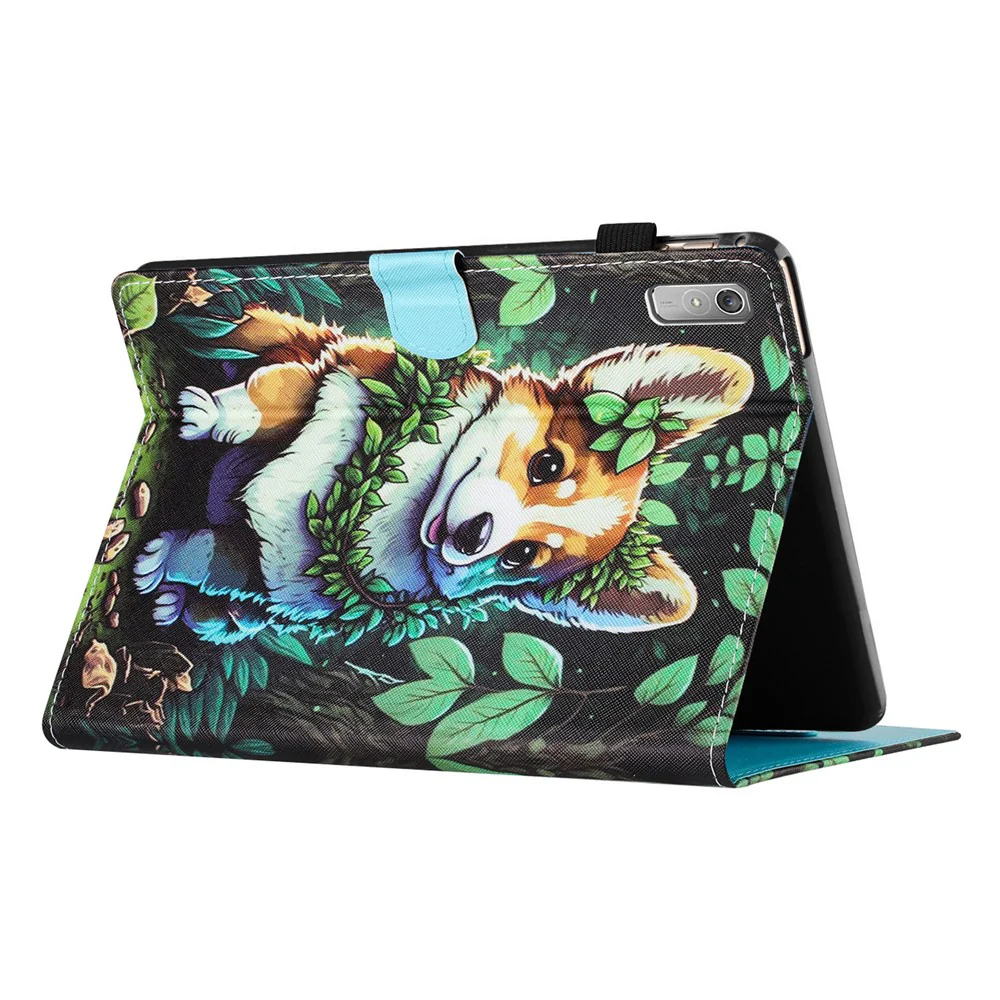 For Lenovo Tab P11 Gen 2 TB-350 Case Pattern Printing Leather Card Holder Tablet Cover - Corgi - Image 4
