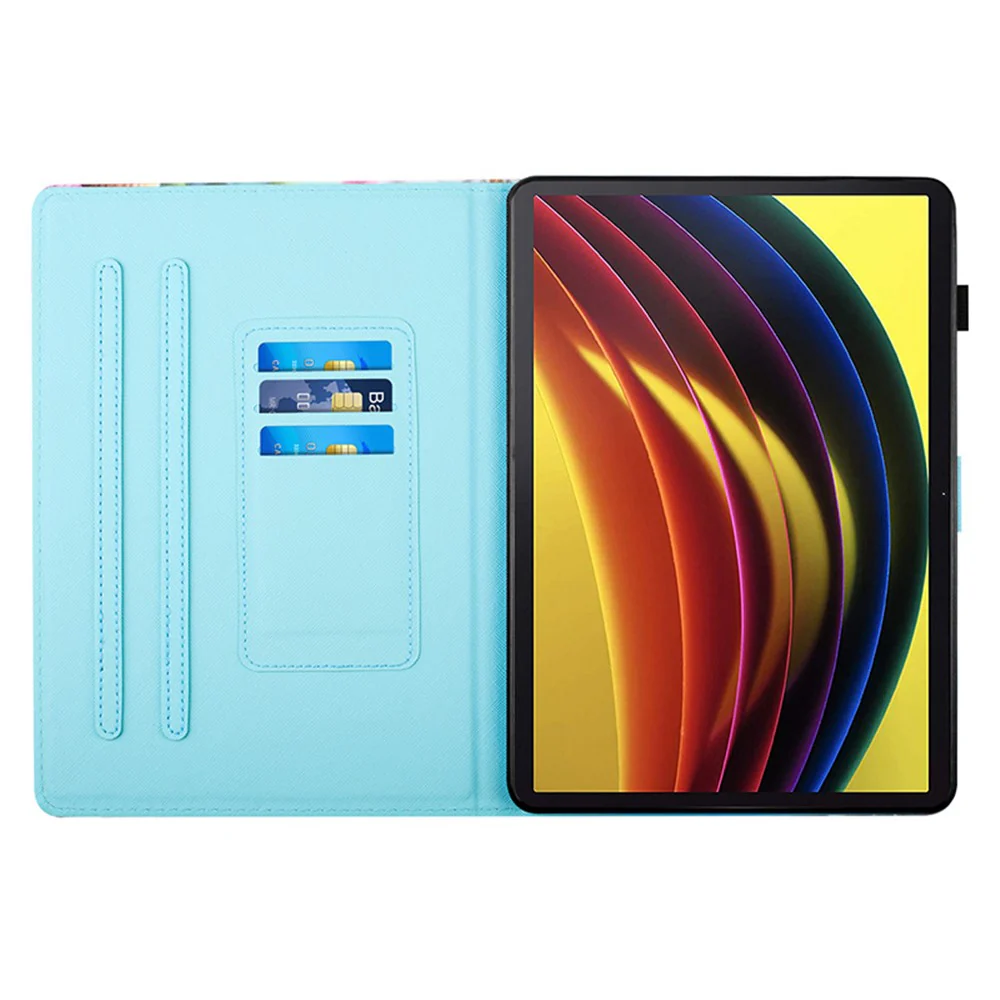 For Lenovo Tab P11 Gen 2 TB-350 Case Pattern Printing Leather Card Holder Tablet Cover - Owl - Image 2