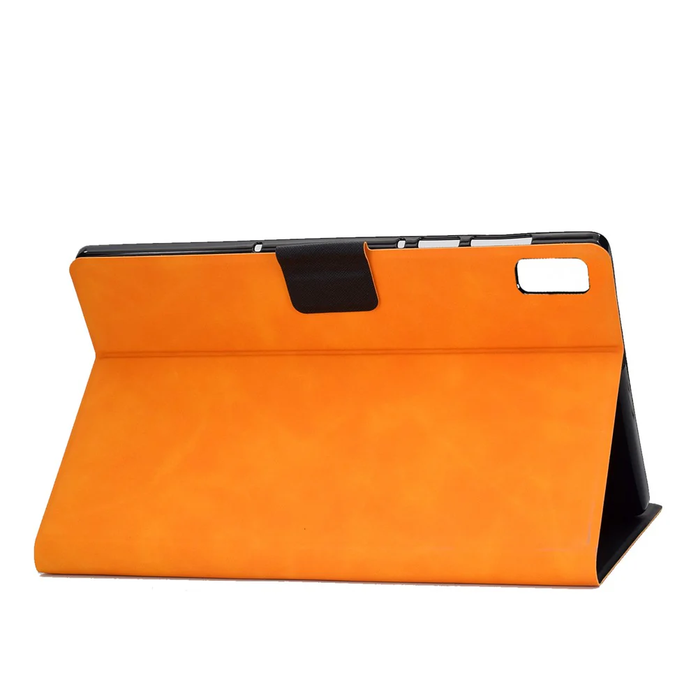 For Lenovo Tab P11 Gen 2 TB-350 PU Leather Magnetic Flip Case A7 Cowhide Texture Stand Tablet Cover with Card Holder - Khaki - Image 5