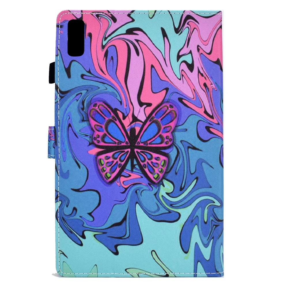 For Lenovo Tab P11 Gen 2 TB-350 PU Leather Protective Case A2 Pattern Printing Stand Tablet Cover with Card Holder - Butterfly - Image 3