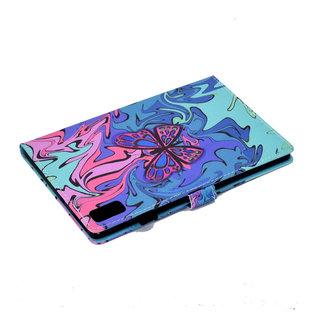 For Lenovo Tab P11 Gen 2 TB-350 PU Leather Protective Case A2 Pattern Printing Stand Tablet Cover with Card Holder - Butterfly - Image 7
