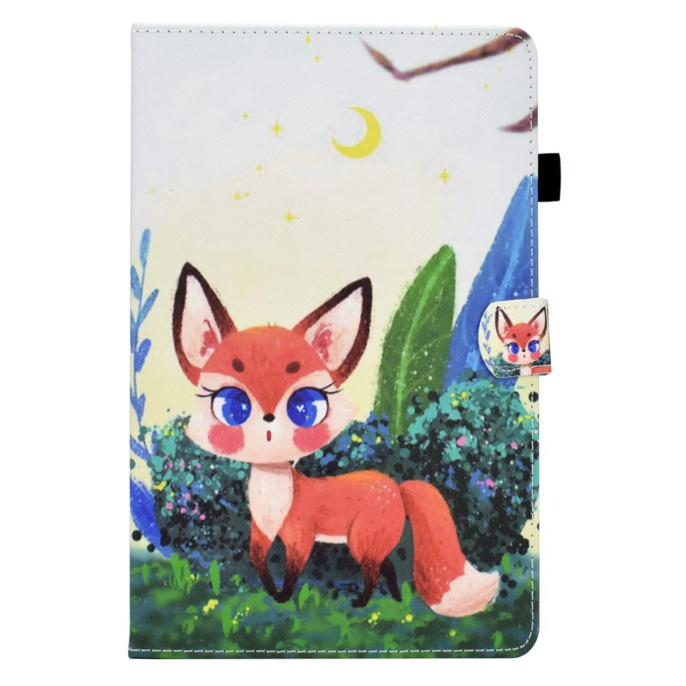 For Lenovo Tab P11 Gen 2 TB-350 PU Leather Protective Case A2 Pattern Printing Stand Tablet Cover with Card Holder - Fox - Image 2