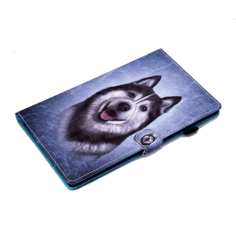 For Lenovo Tab P11 Gen 2 TB-350 PU Leather Protective Case A2 Pattern Printing Stand Tablet Cover with Card Holder - Husky - Image 6