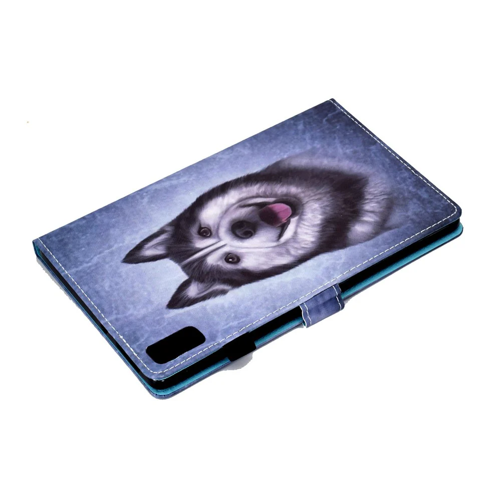 For Lenovo Tab P11 Gen 2 TB-350 PU Leather Protective Case A2 Pattern Printing Stand Tablet Cover with Card Holder - Husky - Image 7