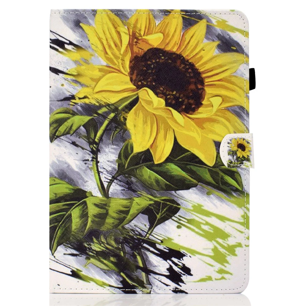 For Lenovo Tab P11 Gen 2 TB-350 PU Leather Protective Case A2 Pattern Printing Stand Tablet Cover with Card Holder - Sunflower - Image 2
