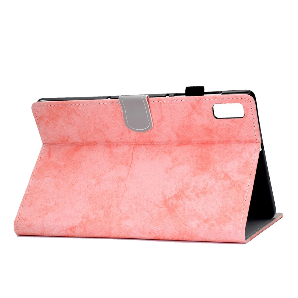 For Lenovo Tab P11 Gen 2 TB-350 Shockproof PU Leather Tablet Case A6 Cloth Texture Stand Card Slots Cover - Pink - Image 4