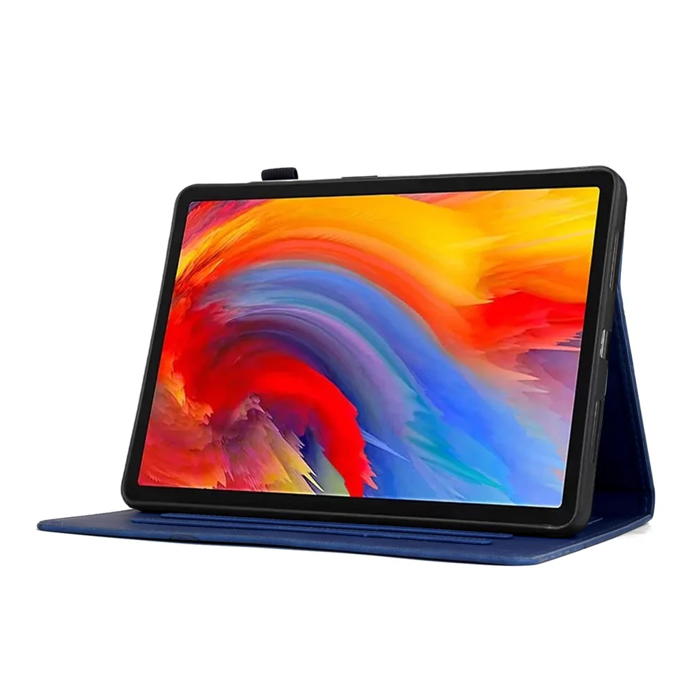 For Lenovo Tab P11 Gen 2 TB-350 / Xiaoxin Pad Plus (2023) Case Card Holder Leather Tablet Cover - Dark Blue - Image 3
