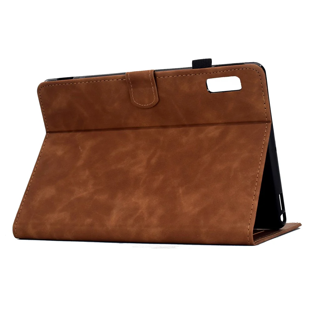 For Lenovo Tab P11 Gen 2 / Xiaoxin Pad Plus (2023) Case Mandala Imprinted Leather Tablet Cover with Card Slots - Brown - Image 3