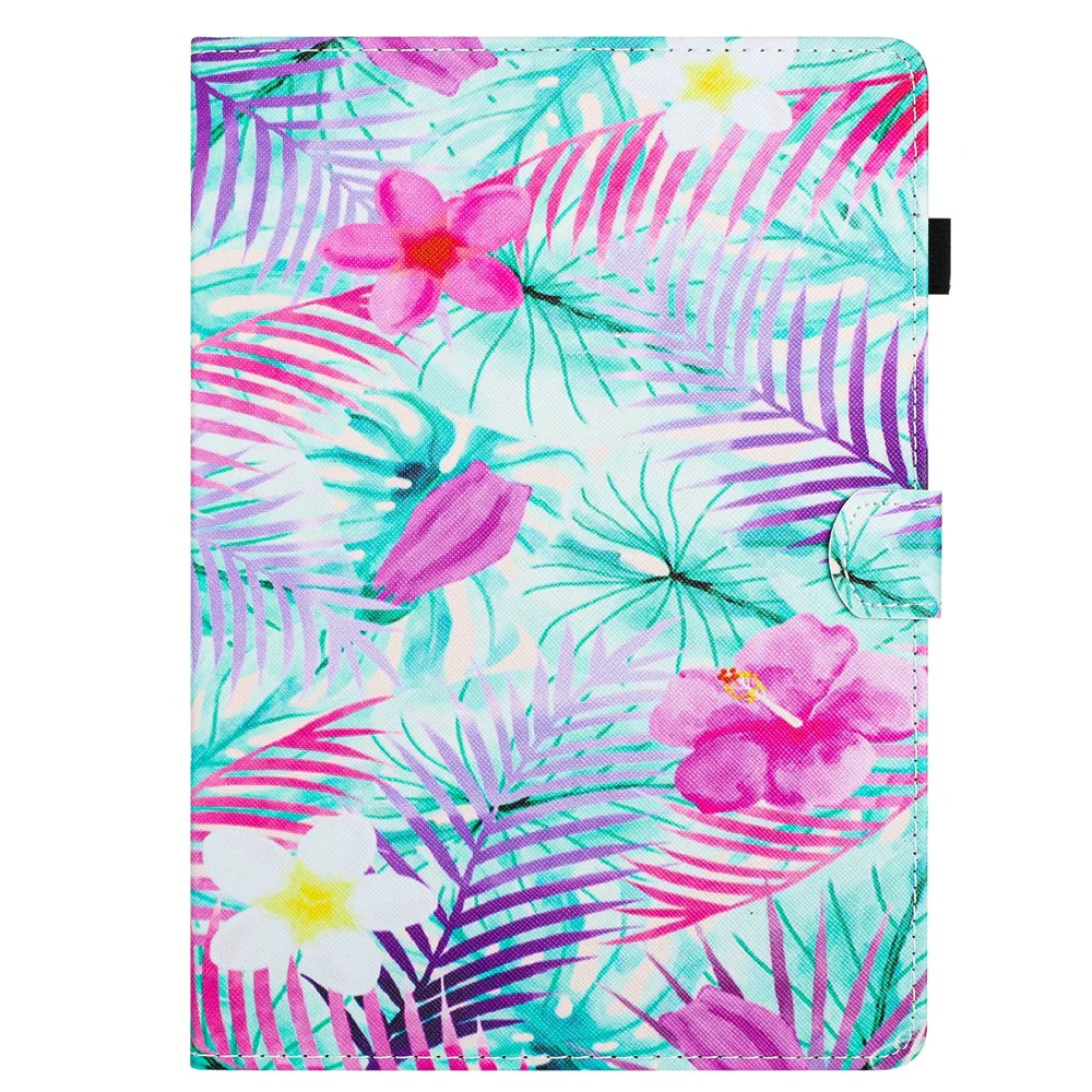 For Lenovo Tab P11 J606F Case Pattern Printed Anti-Drop PU Leather Folio Flip Tablet Cover - Flower - Image 6