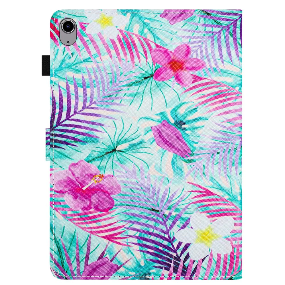 For Lenovo Tab P11 J606F Case Pattern Printed Anti-Drop PU Leather Folio Flip Tablet Cover - Flower - Image 7