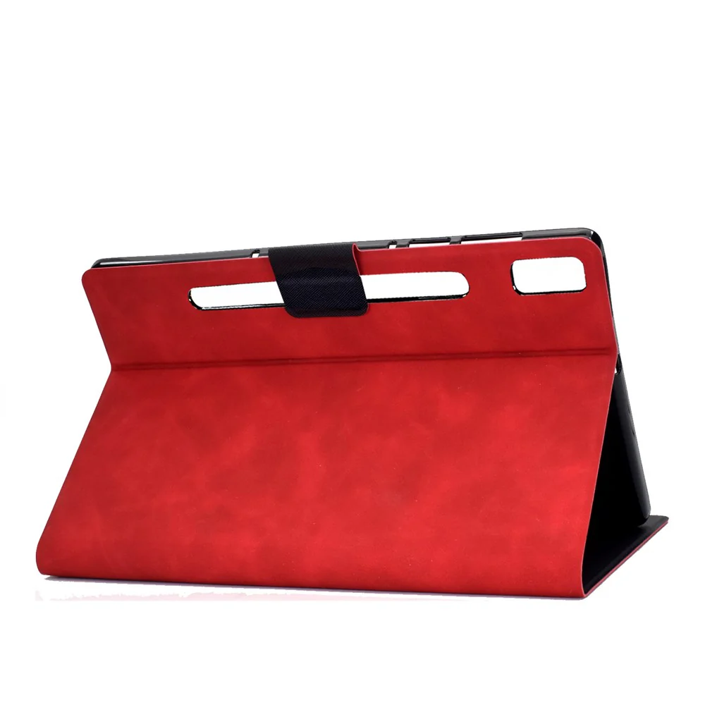For Lenovo Tab P11 Pro Gen 2 PU Leather Tablet Case A7 Cowhide Texture Stand Protective Cover with Card Holder - Red - Image 5