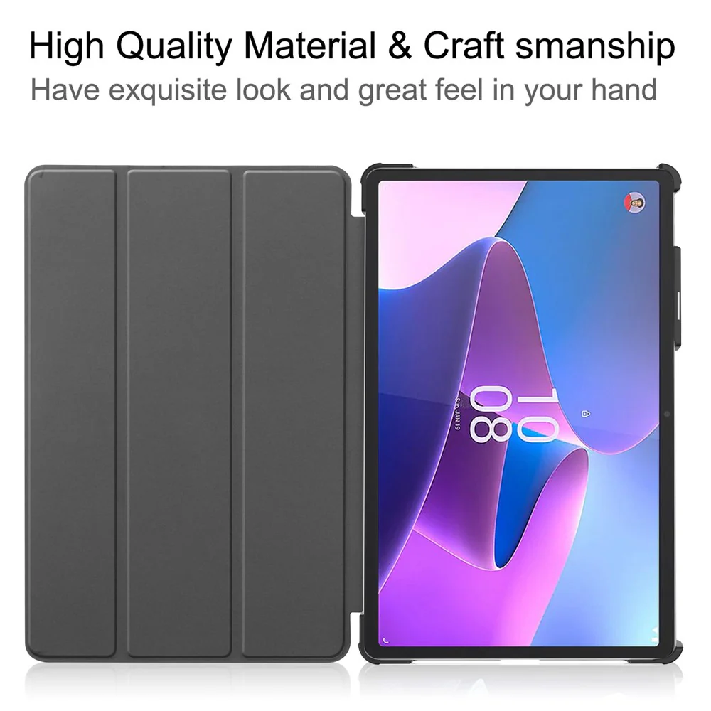 For Lenovo Tab P11 Pro Gen 2 Tri-Fold Stand Tablet Case Pattern Printing PU Leather Auto Wake / Sleep Cover with Pencil Holder - Cat - Image 2