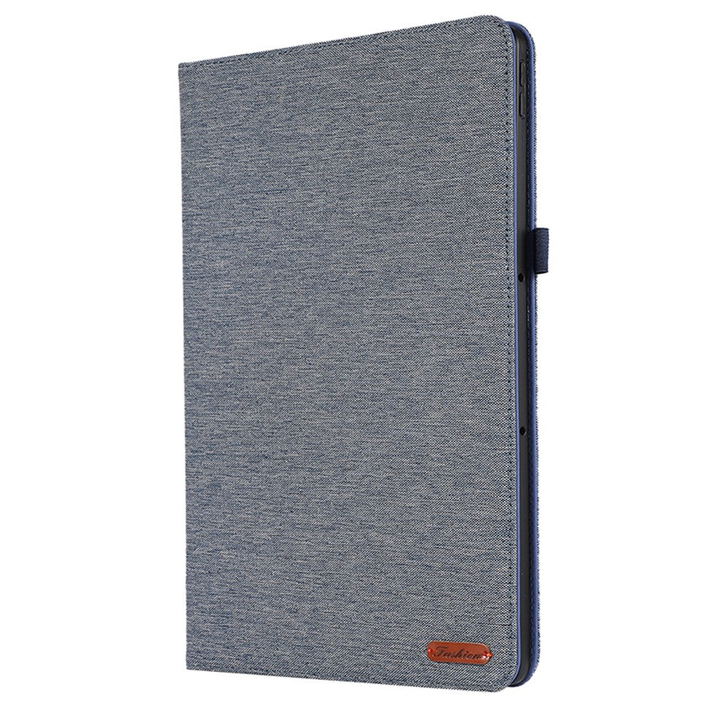 For Lenovo Tab P12 Case Cloth Texture Leather Tablet Cover with Card Holder - Blue - Image 5