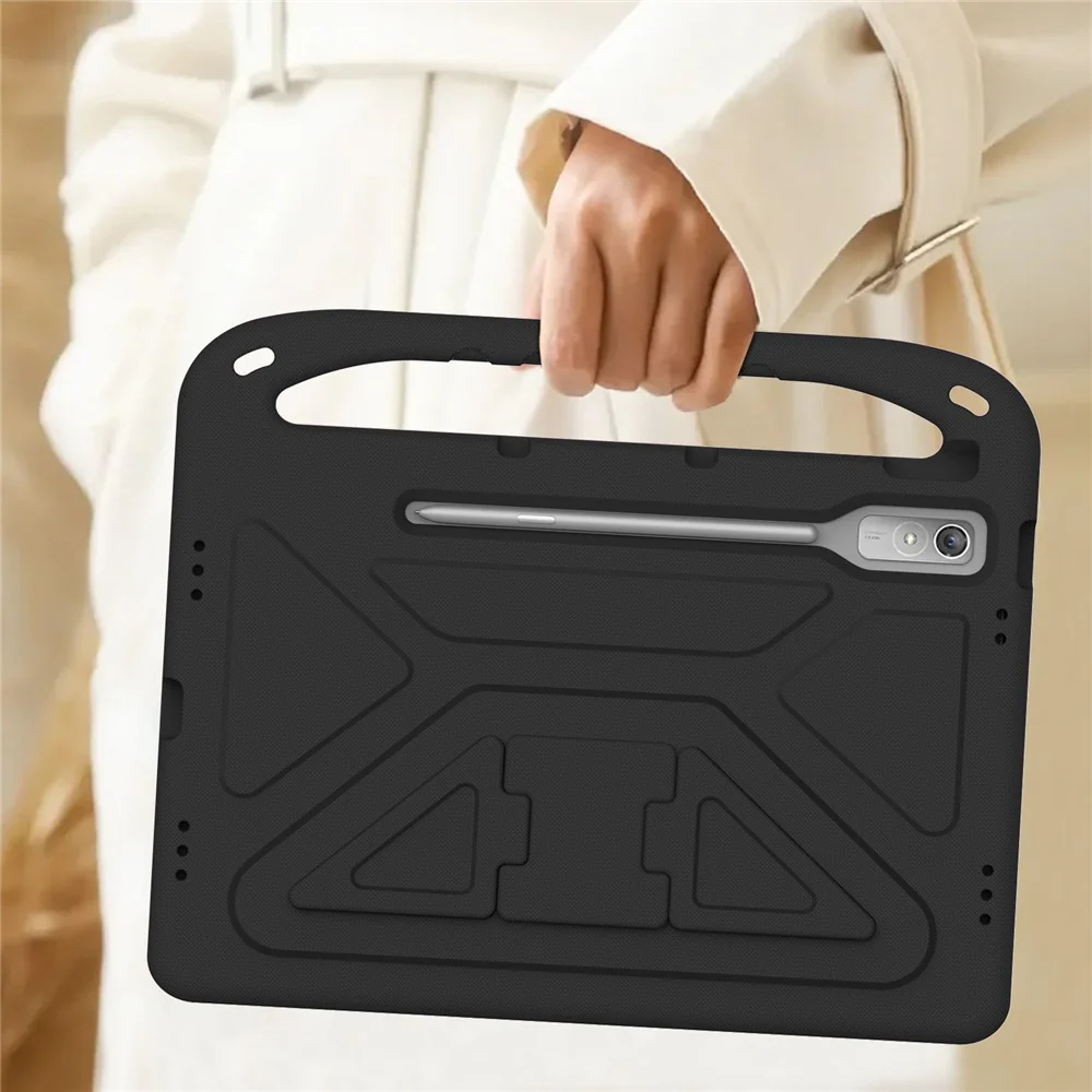 For Lenovo Tab P12 EVA Case Handle Shockproof Kid-Friendly Tablet Cover - Black - Image 6