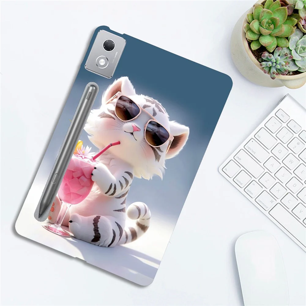 For Lenovo Tab P12 Pro 12.7 2025 / Xiaoxin Pad Pro 12.7 (2025) Case Pattern Printing Slim Soft TPU Tablet Cover - Cartoon Tiger - Image 4