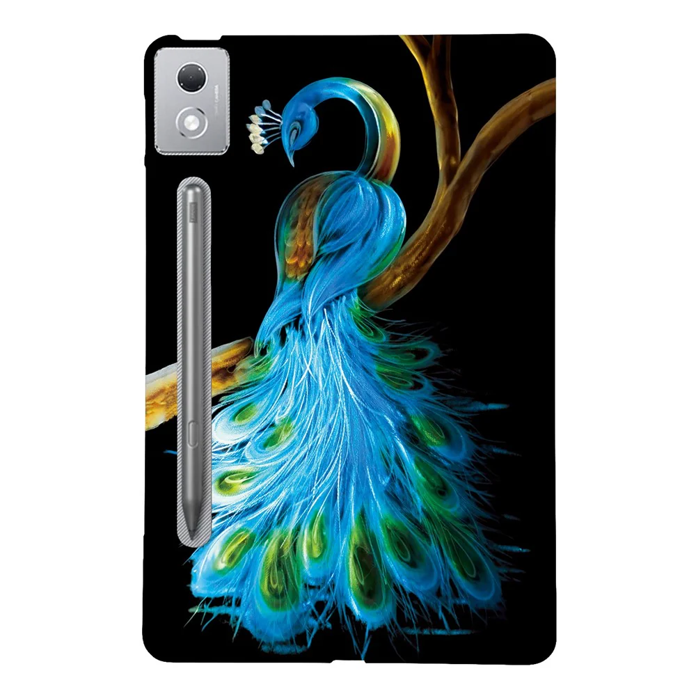For Lenovo Tab P12 Pro 12.7 2025 / Xiaoxin Pad Pro 12.7 (2025) Case Pattern Printing Slim Soft TPU Tablet Cover - Peacock
