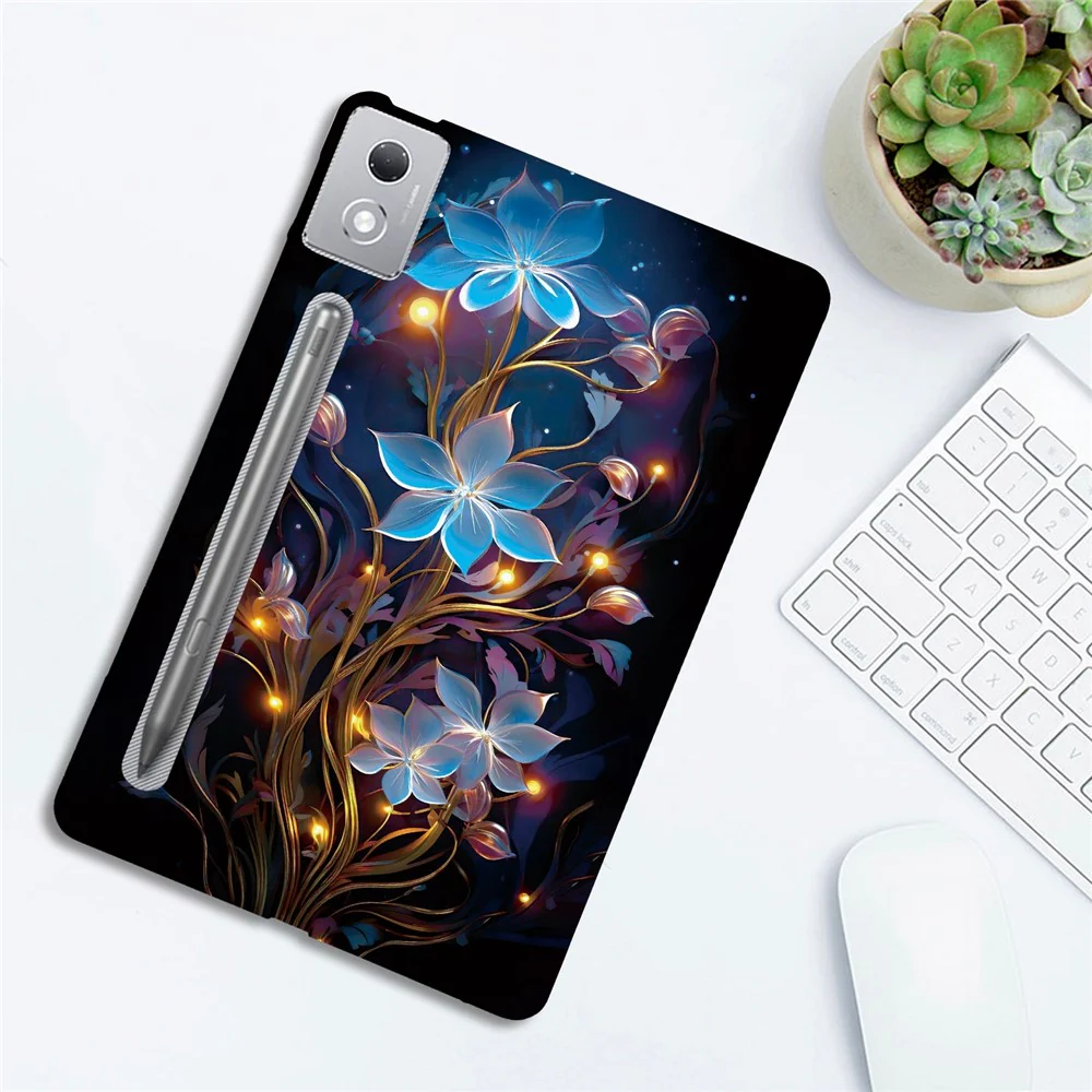 For Lenovo Tab P12 Pro 12.7 2025 / Xiaoxin Pad Pro 12.7 (2025) Case Pattern Printing Slim Soft TPU Tablet Cover - Small Lantern Flower - Image 4