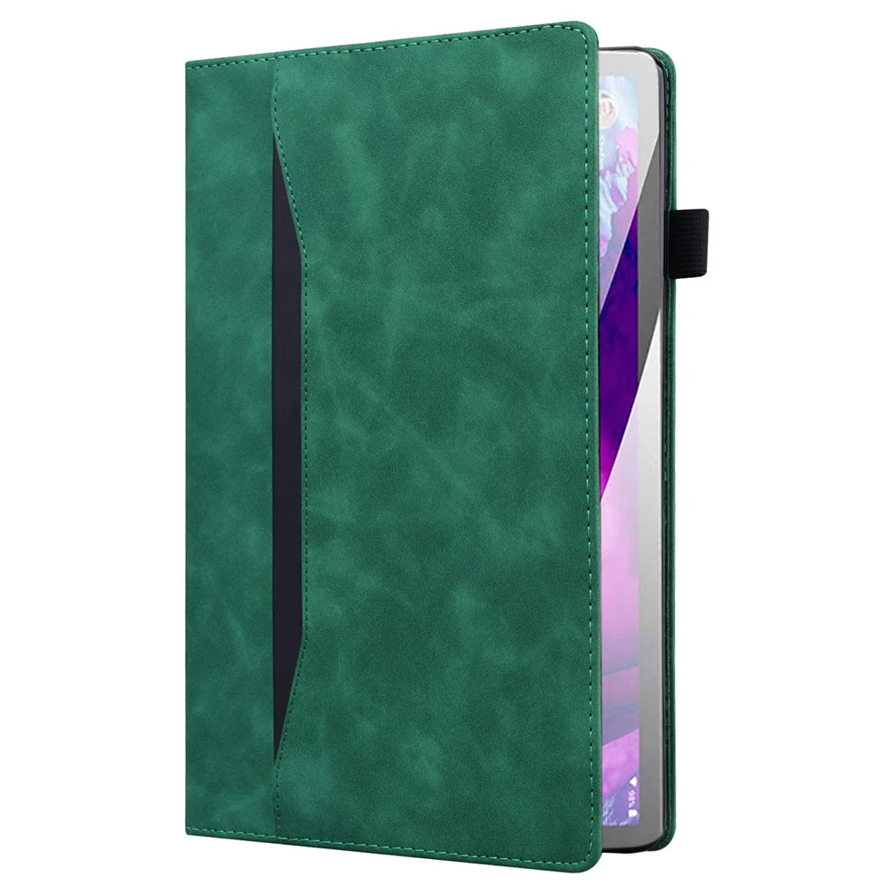 For Lenovo Tab P12 PU Leather Tablet Case Wallet Stand Full Protection Tablet Cover - Green - Image 7