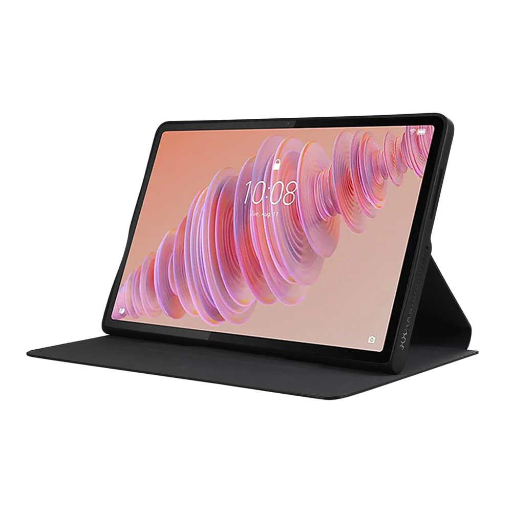 For Lenovo Tab Plus Shockproof Case PU Leather Tablet Cover with Stand - Black - Image 3
