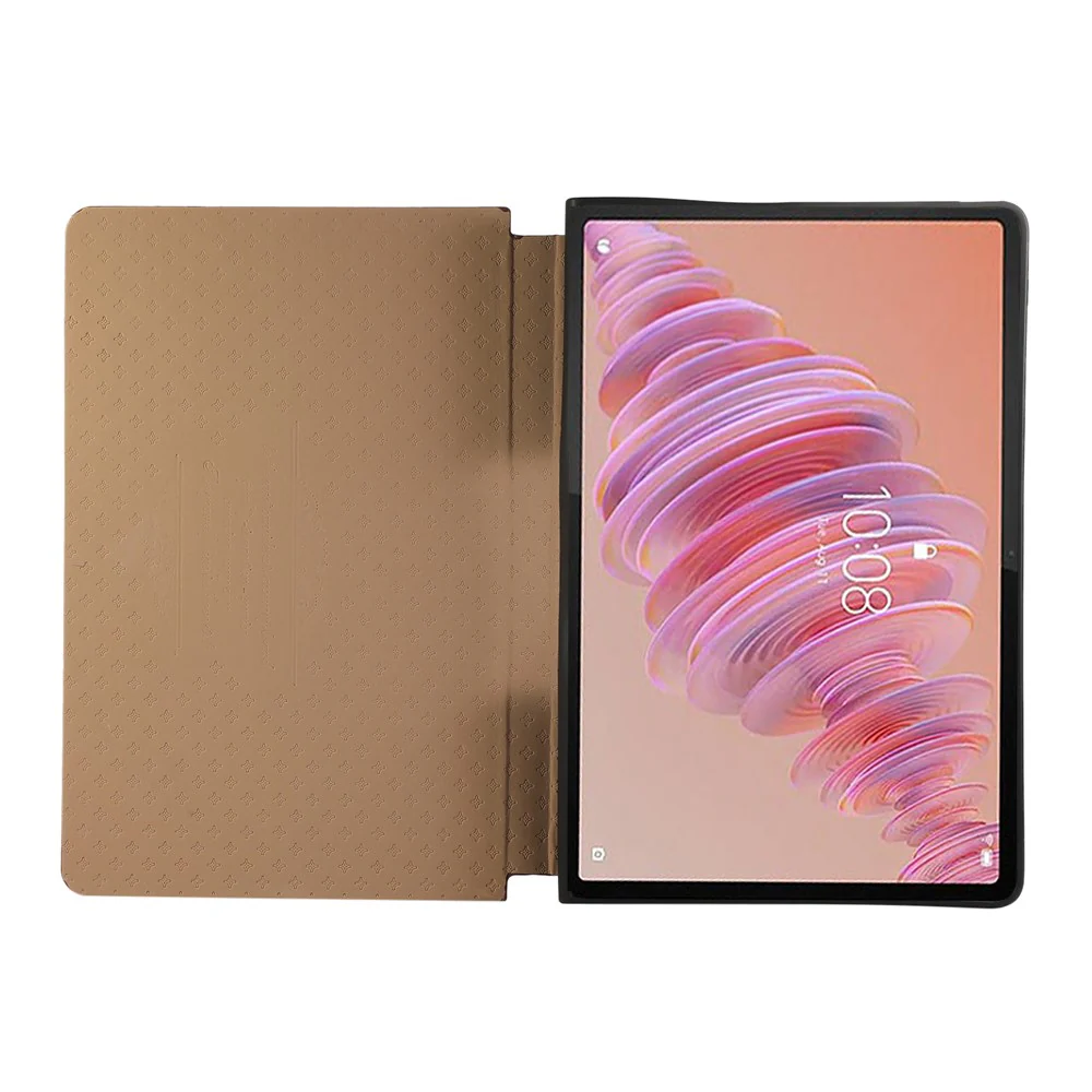 For Lenovo Tab Plus Stand Case Anti-Scratch PU Leather Tablet Flip Cover - Coffee - Image 2