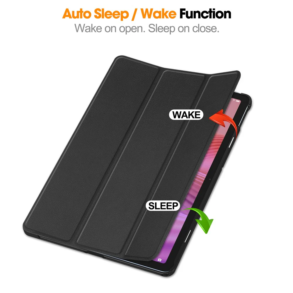 For Lenovo Tab TB311FU Case Anti-Drop Leather Stand Tablet Cover - Black - Image 6